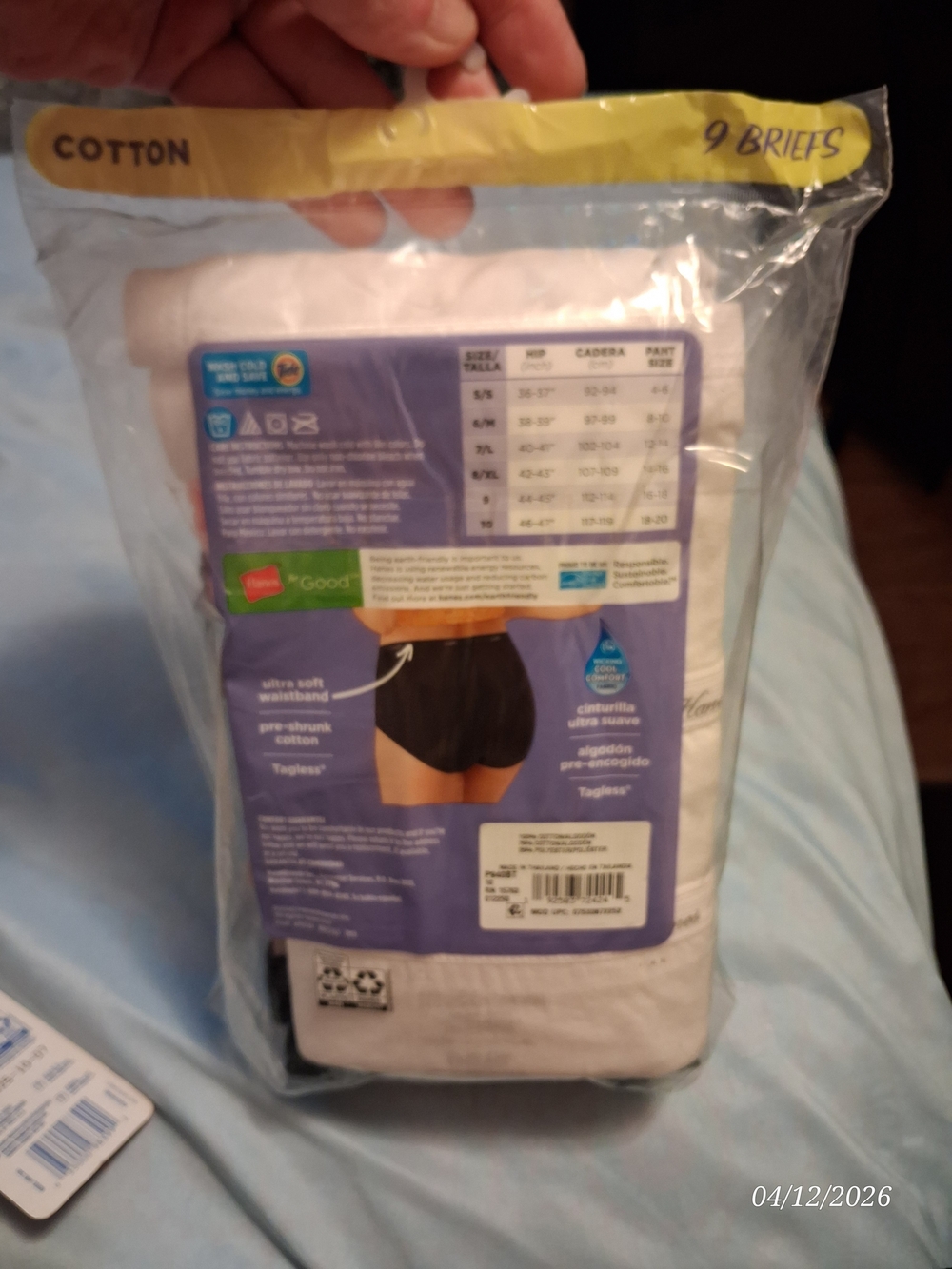 🌸 Hanes Women’s Tagless Briefs - 9 Pack (Size 10) 🌸 - Picture 2 of 4